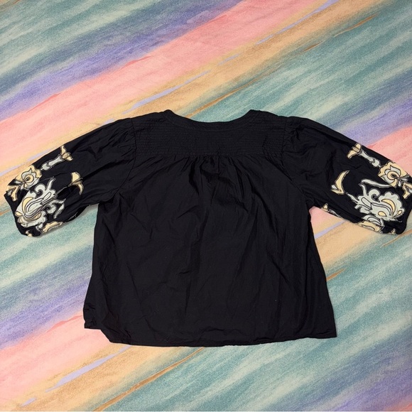 By Anthropologie Puff-Sleeve Blouse embroidered women’s size XS - Picture 8 of 9